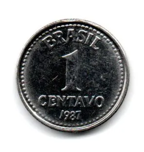 1987 - 1 Centavo - Moeda Brasil - C/ Pequena Oxidação
