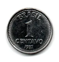 1987 - 1 Centavo - Moeda Brasil - C/ Pequena Oxidação