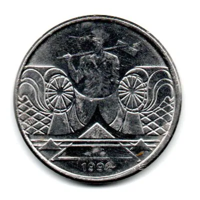 1992 - 5 Cruzeiros - Moeda Brasil - C/ Danos