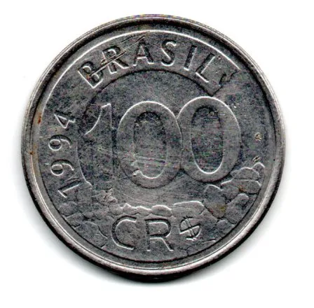 1994 - 100 Cruzeiros Reais - Moeda Brasil - C/ Danos