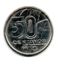 1990 - 50 Centavos - Moeda Brasil - C/ Danos - Foto 2