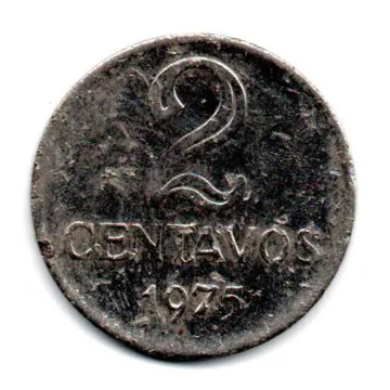 1975 - 2 Centavos - Moeda Brasil - C/ Danos