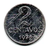 1975 - 2 Centavos - Moeda Brasil - C/ Danos