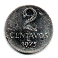 1975 - 2 Centavos - Moeda Brasil - C/ Danos