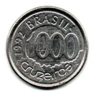 1992 - 1000 Cruzeiros - Moeda Brasil - C/ Danos
