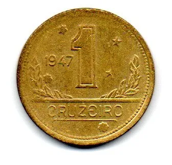 1947 - 1 Cruzeiro - Moeda Brasil - Estado de Conservação: MBC/Sob