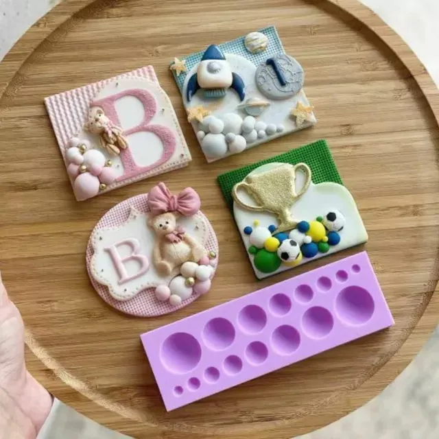 Molde de Silicone Meia Pérolas  Imagem