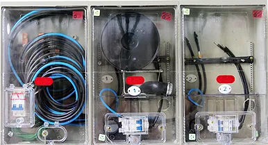 Caixa de Luz para 2 Relogios 16mm Completa MONTADA 2 relogio Padrao Enel Eletropaulo