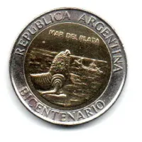 Argentina - 2010 - 1 Peso - Comemorativa Bicentenario - Mar Del Plata