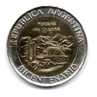 Argentina - 2010 - 1 Peso - Comemorativa Bicentenario - Pucara de Tilcara
