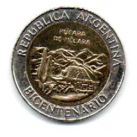 Argentina - 2010 - 1 Peso - Comemorativa Bicentenario - Pucara de Tilcara