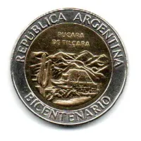 Argentina - 2010 - 1 Peso - Comemorativa Bicentenario - Pucara de Tilcara