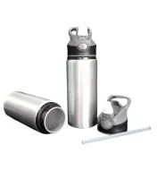 ATACADO SQUEEZE ALUMÍNIO  BICO RETRATIL C/ TRAVA  600ML  - Foto 3