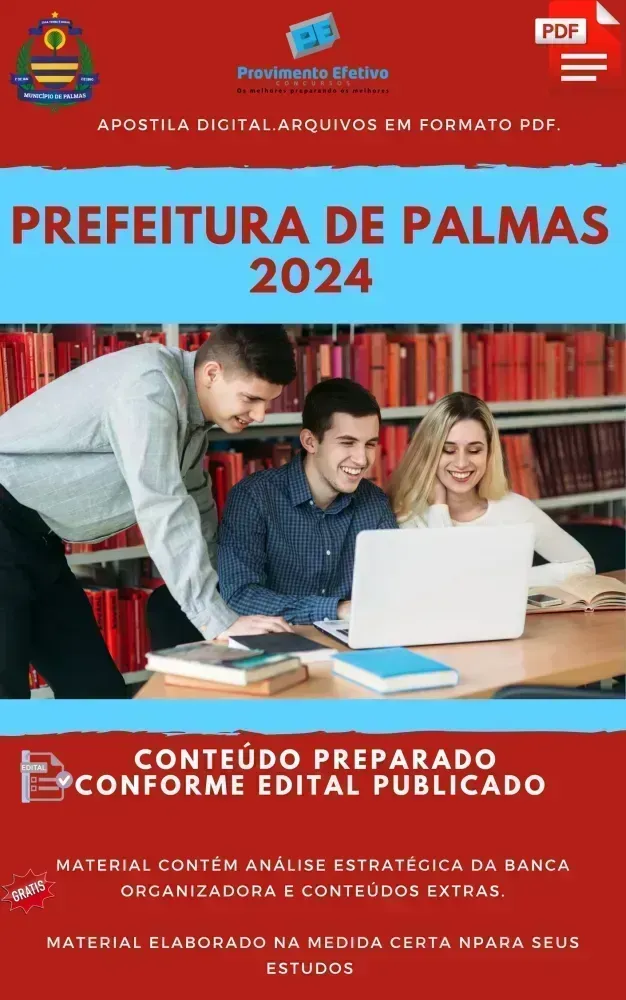 Apostila  Prefeitura Palmas Educador Físico 2024 Imagem