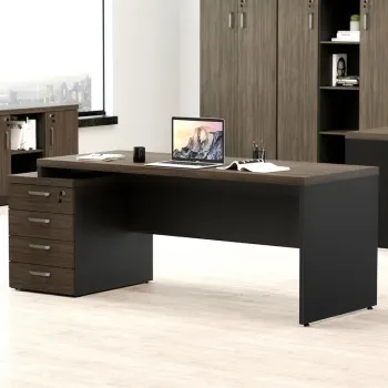 Mesa Diretor dinâmica 1920 com gaveteiro 4 gavetas Start 