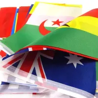 Kit Varal Bandeiras Bandeirolas 100 Países 14 x 21 cm 30 Metros - Foto 2