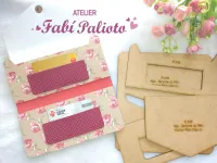 G1.562  Gabarito de Moldes  em MDF Carteira de Mão  - Foto 2