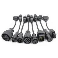 Kit Cabos Linha Pesada Autocom Delphi Obd2 Truck Com 8 Cabos
