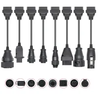 Kit Cabos Linha Pesada Autocom Delphi Obd2 Truck Com 8 Cabos - Foto 3