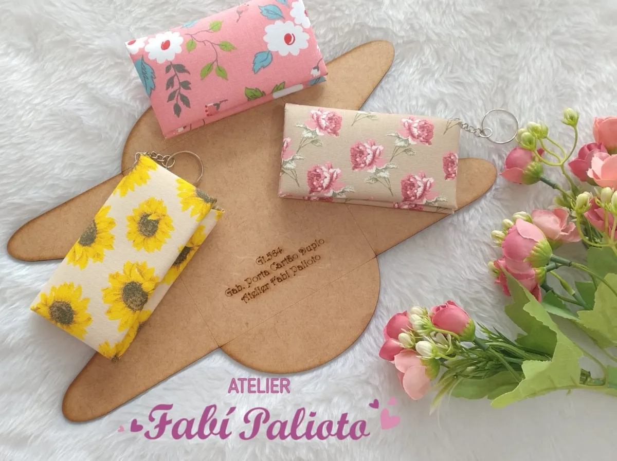 G1.564  Gabarito de Moldes  em MDF Porta Cartão Duplo