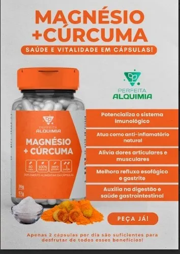 MAGNESIO DIMALATO C/CURCUMA Imagem