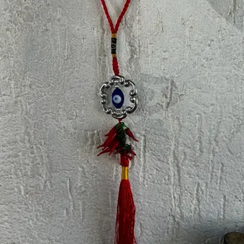 Amuleto de Pimenta com Olho Grego e Tassel 02