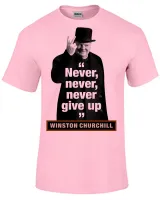 Camiseta Winston Churchill se render jamais nerver give up - Foto 5