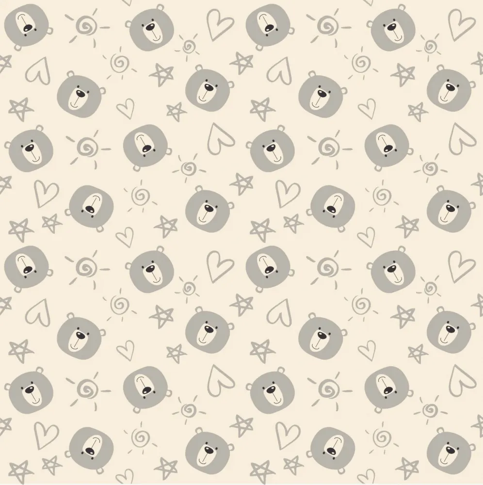 TECIDO TRICOLINE  CARINHA DE URSO  CREME - 50CM X 1,50MT Imagem