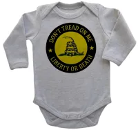 Roupa Bebê manga longa  Não pise em mim gadsden ancap - Foto 3