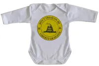Roupa Bebê manga longa  ancap Anarcocapitalismo dont tread  - Foto 3