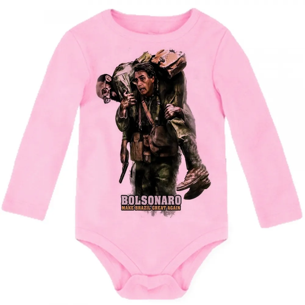 Roupa Bebê manga longa bolsonaro resgate Eneas Carneiro Imagem