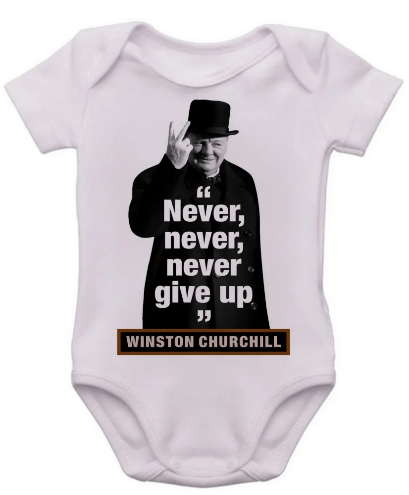 Body Bebê Winston Churchill se render jamais nerver give up