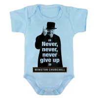 Body Bebê Winston Churchill se render jamais nerver give up - Foto 2