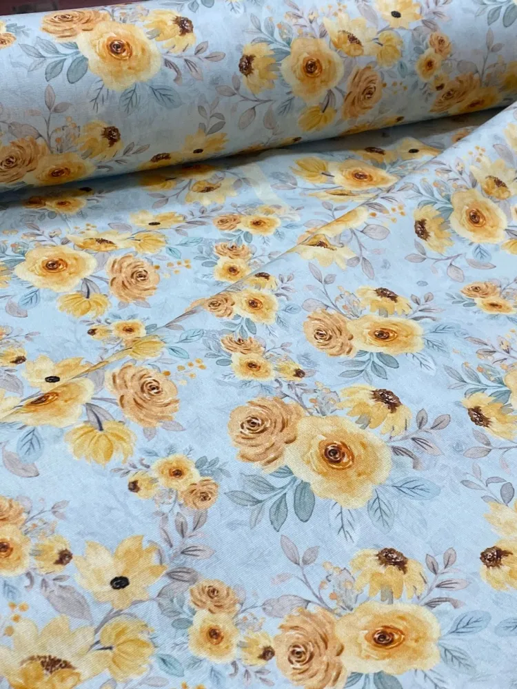 TECIDO TRICOLINE FLORAL 06