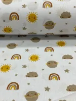 TECIDO TRICOLINE  arco iris fundo branco - Foto 2