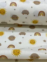  TECIDO TRICOLINE  arco iris fundo nude - Foto 2