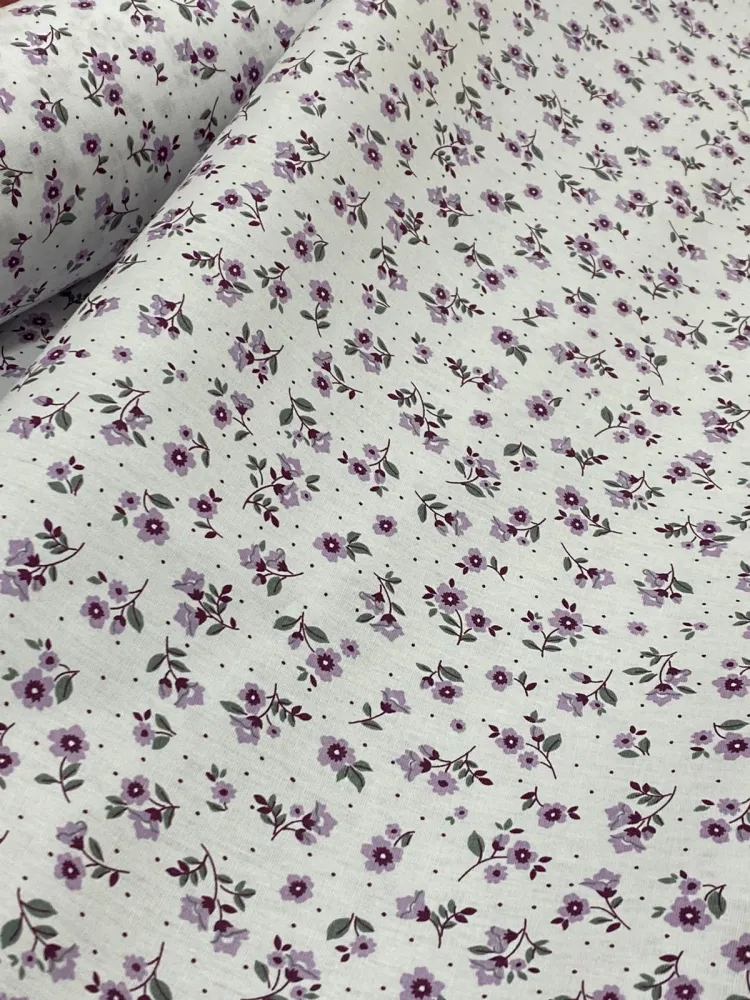 TECIDO TRICOLINE FLORAL MIUDO 06