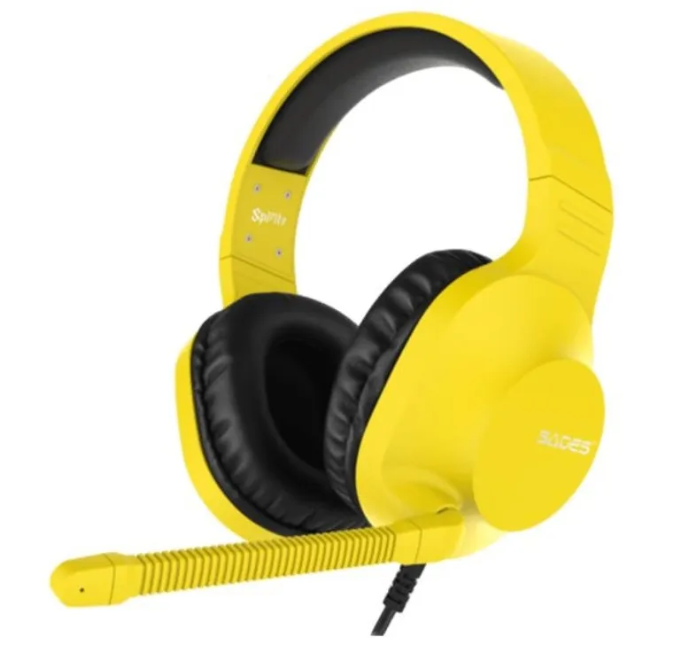 Headset Gamer Sades Spirits Amarelo - PS4/PS5/Xbox One & Series /Switch / PC