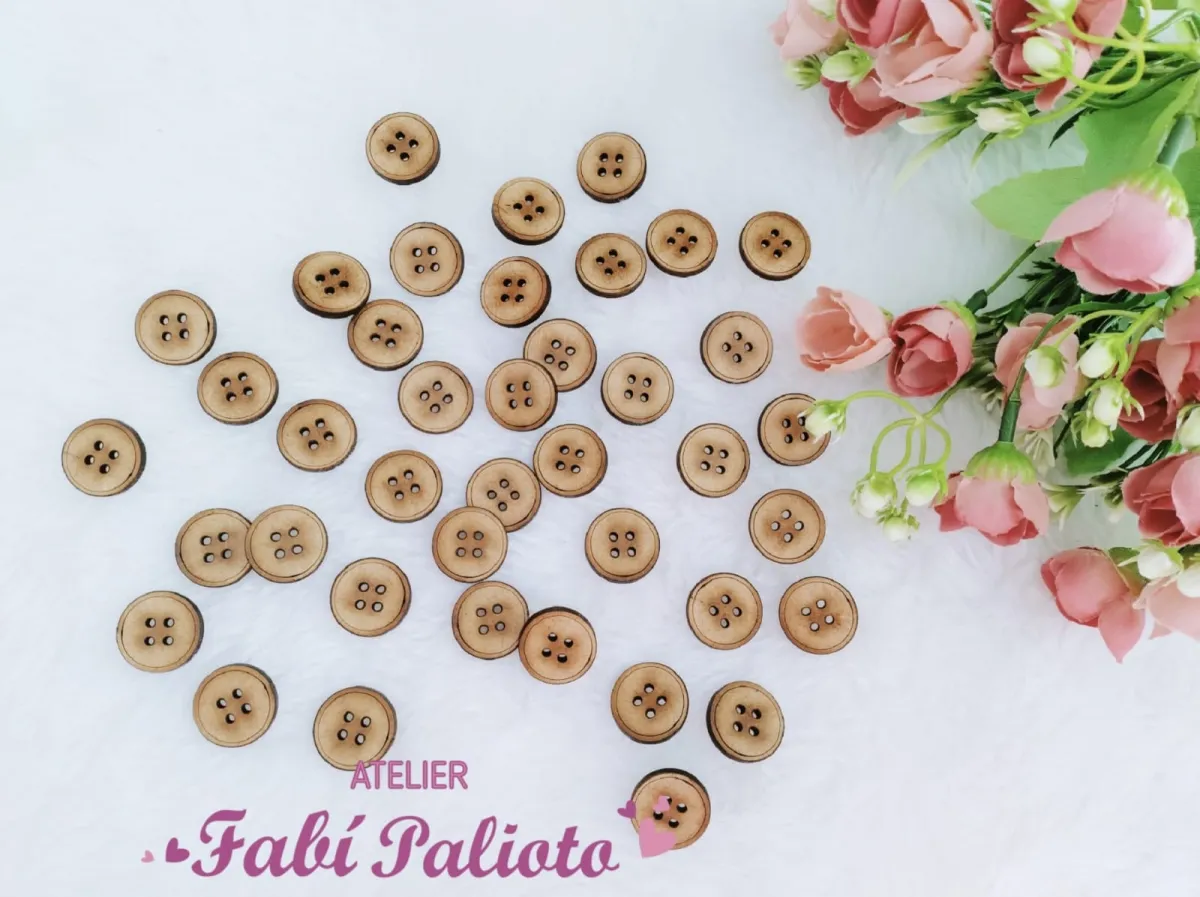 MDF17    Botões  4 furos em MDF 2cm 