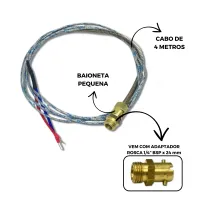SENSOR TERMOPAR TIPO J 4 METROS - Foto 3