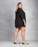 Trijunto Camisa Cropped Saia Shorts Diva's Voga Preto - Foto 6