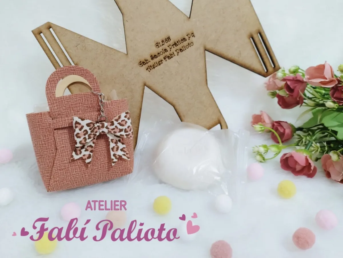 G1.568  Gabarito de Moldes  em MDF Sacola Prática Pequena Imagem