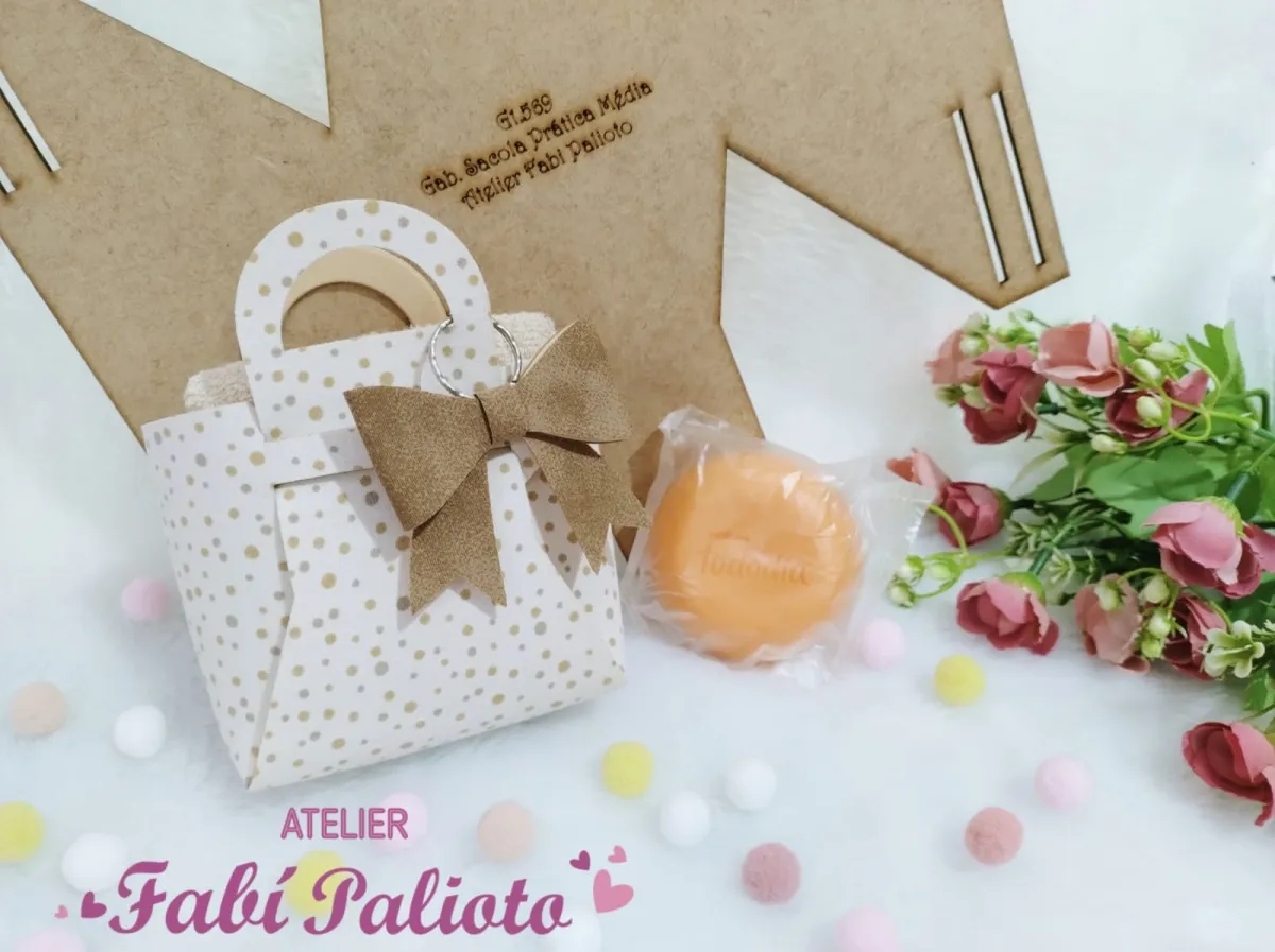 G1.569  Gabarito de Moldes  em MDF Sacola Prática Média Imagem