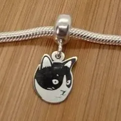 Berloque de Prata Personalizado - Gatinho - BER762 Imagem