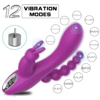 Vibrador Triplo de Ponto G, Clitóris e Ânus OLLY - VB313 - Foto 4
