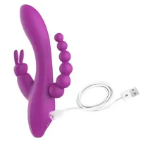 Vibrador Triplo de Ponto G, Clitóris e Ânus OLLY - VB313 - Foto 5