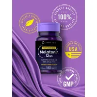 Melatonina Carlyle 12mg C/180 caps Fast Dissolve Natural Berry Flavor EUA - Foto 3