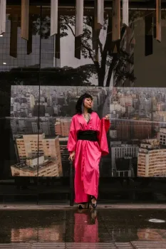  Yukata Usagi  PINK & BLACK