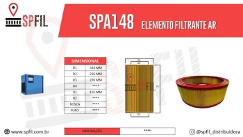 ELEMENTO FILTRANTE AR SPA148