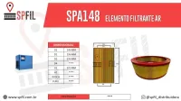 ELEMENTO FILTRANTE AR SPA148